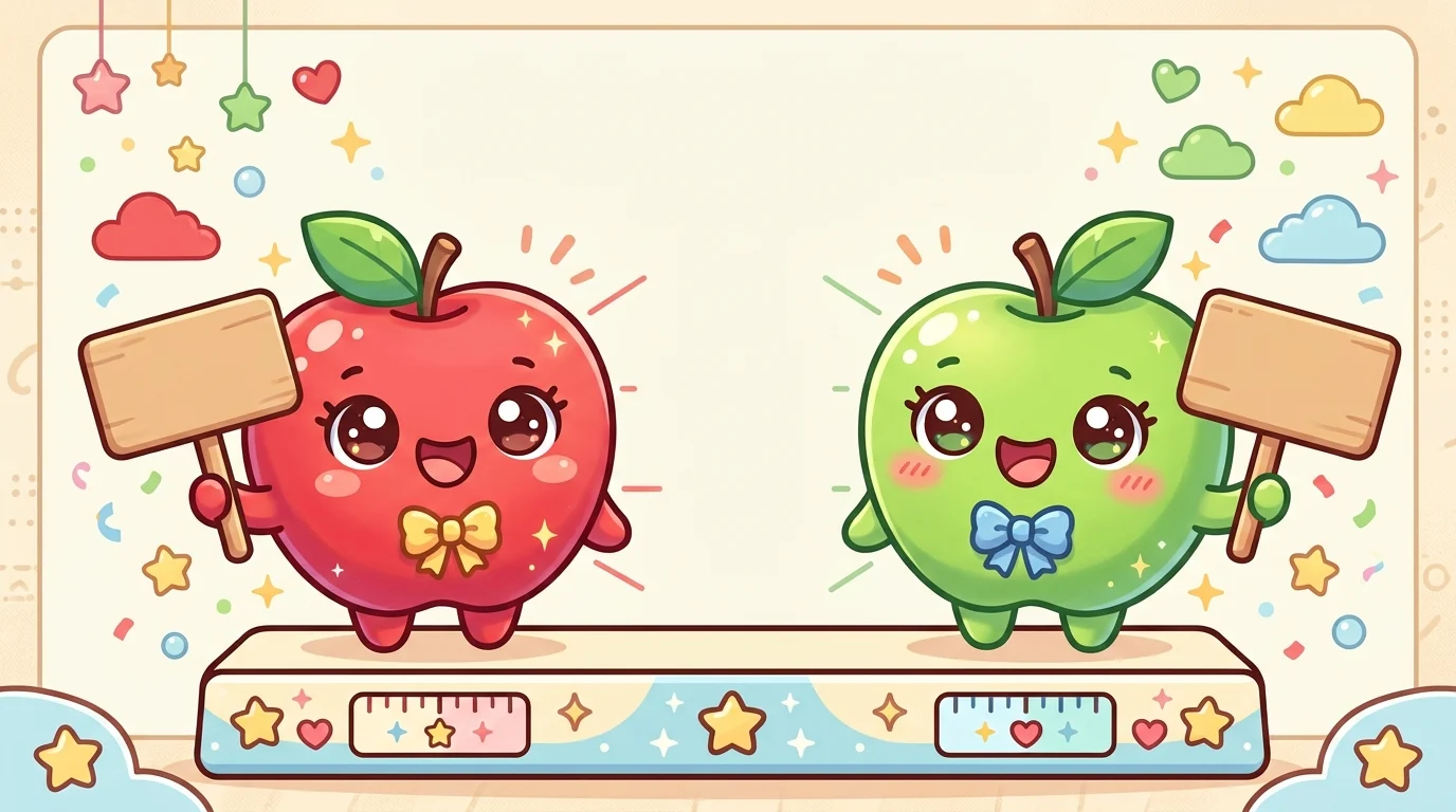 Synonyms for Apples to Apples Comparison