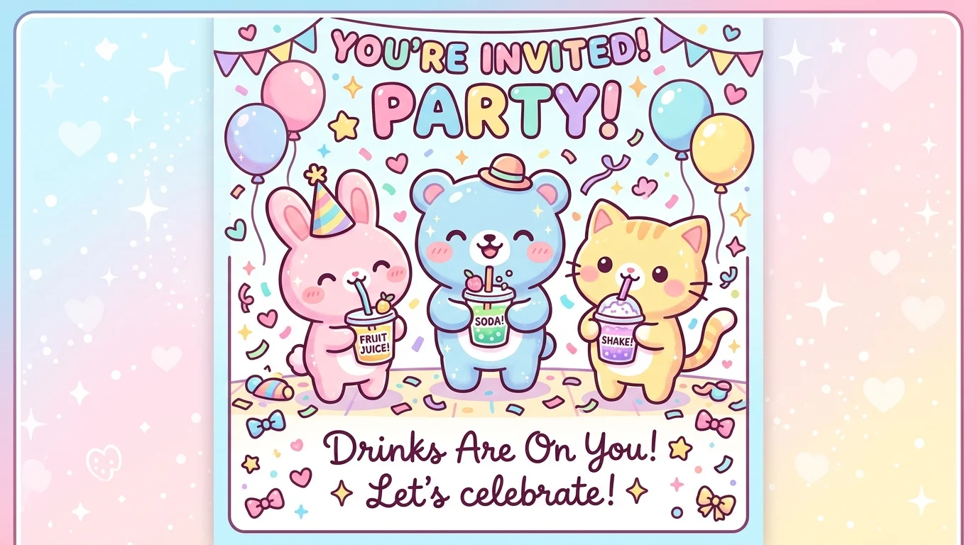 Ways to Say Buy Your Own Drinks on an Invitation
