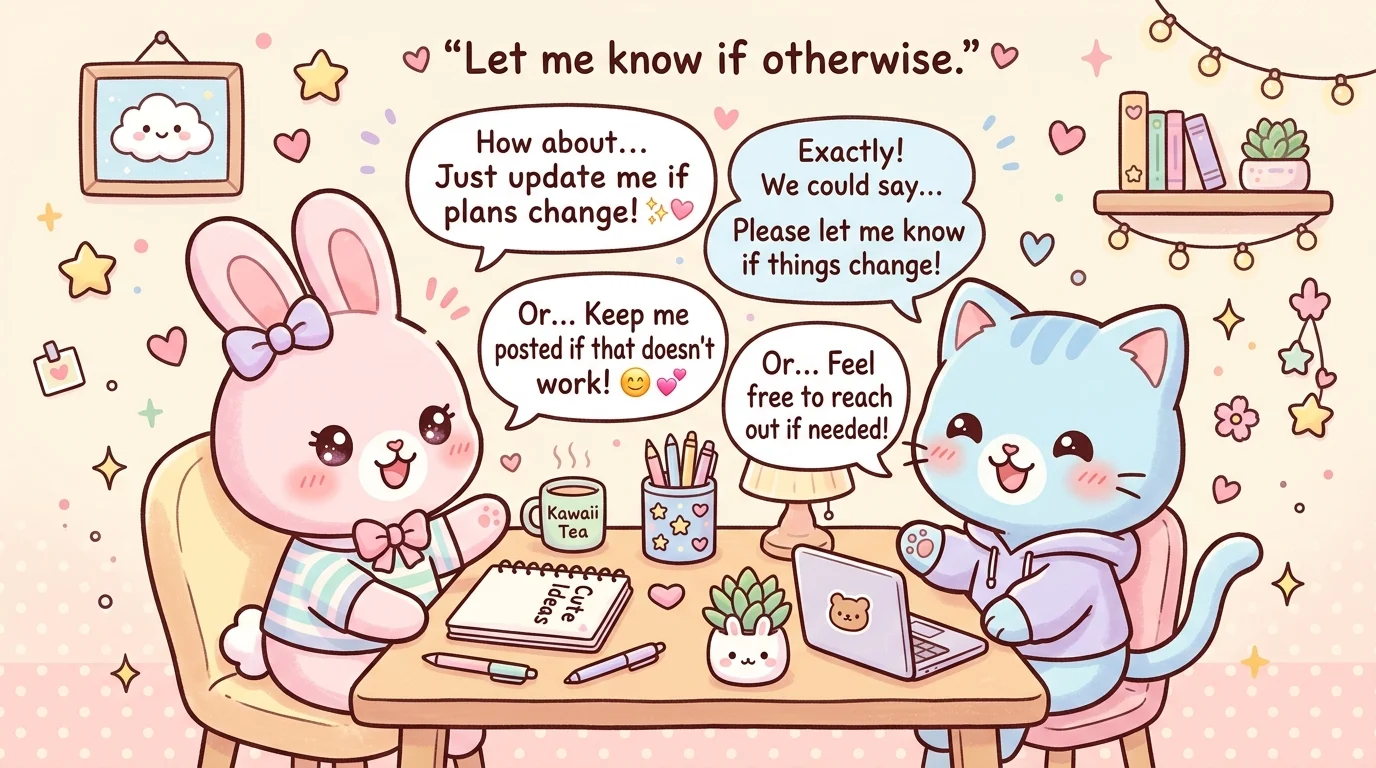 Other Ways to Say Let Me Know If Otherwise